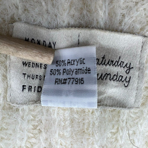 Saturday Sunday Women's Lot of 2 Cardigan Vests Multicolor Gray Fuzzy Knit O/S