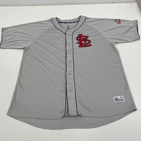 Genuine Merchandise MLB St Louis Cardinals Gray Dynasty Jersey Men's Size 2XL