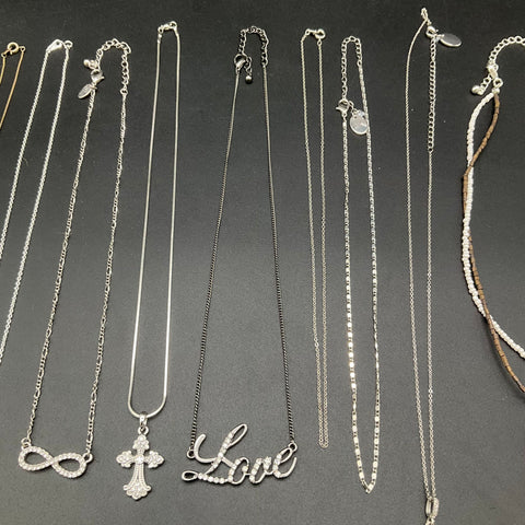Lia Sophia AEO Fashion Costume Jewelry Lot 15 Necklaces Cross Love Infinity