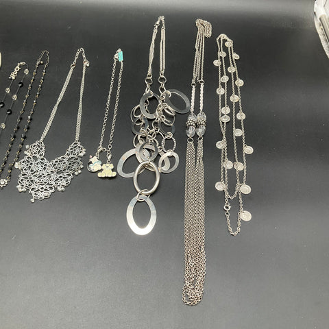 Mixed Costume Jewelry Lot 0.75 Lbs Vintage to Modern Statement Bib Necklaces