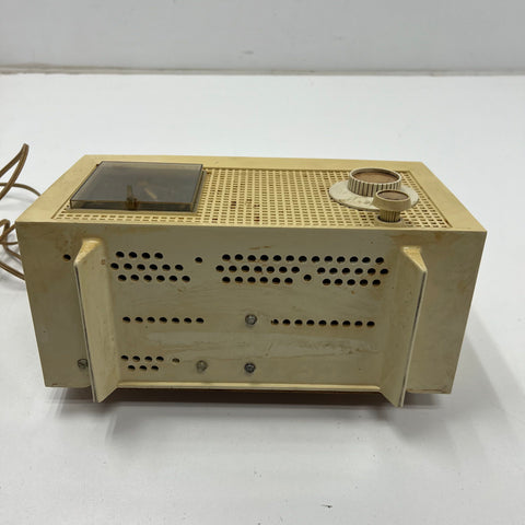 Vintage 1950s GE General Electric C-600A Tube Clock Radio Mid Century MCM USA