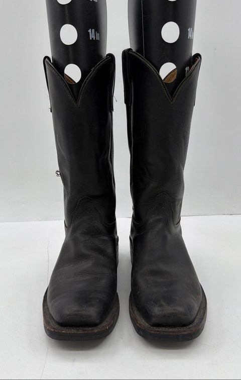 Vintage 90s Code Western Black Leather Roper Boots Men's Size 10D