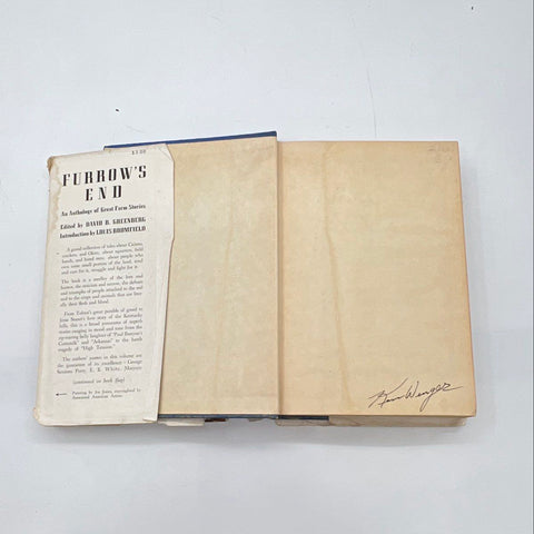 Furrow's End Anthology of Great Farm Stories 1946 Hardcover Dust Jacket