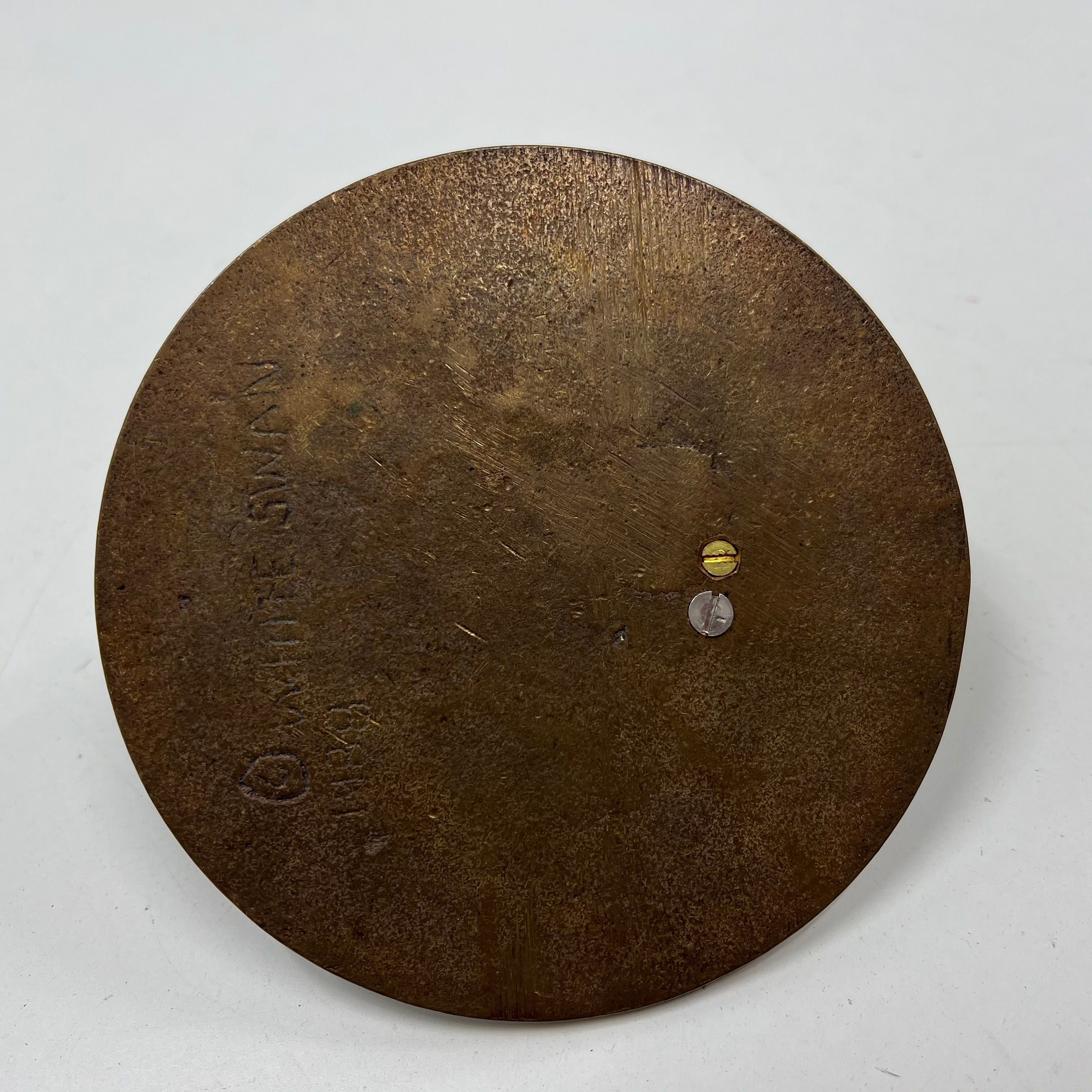 Andre Swan 1991 Oak Hills Invitational Golf Trophy Bronze Sundial Vintage