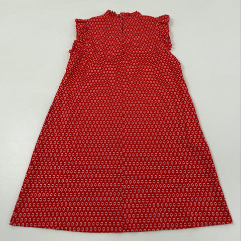 Jude Connally Women's Shari Dress Red Foulard Mock Neck Sleeveless M NWT