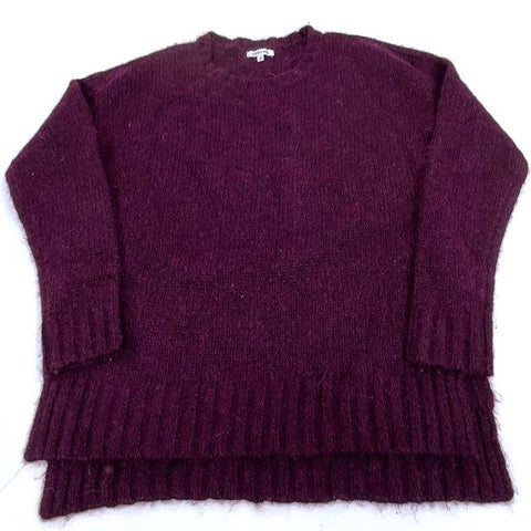 Johnny Was Plum Baby Alpaca Merino Wool Knit Sweater Women's S