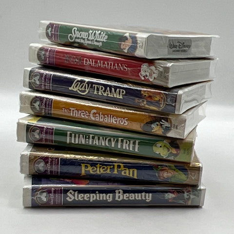 Disney VHS Movie Lot 7 Tapes Sealed Masterpiece Collection Clamshell Vintage