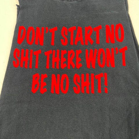 Sons of Silence MC Biker T-Shirt Cut Off Don't Start No Shit Gildan Sz M