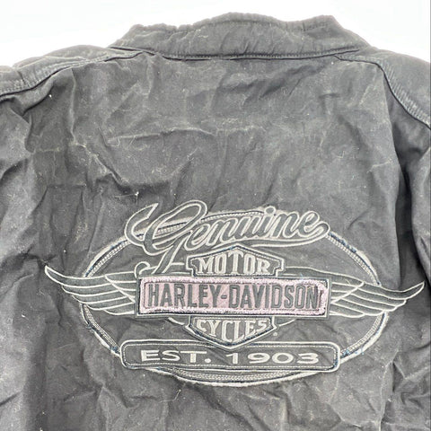 Harley-Davidson Genuine MotorClothes Canvas Moto Jacket Embroidered Sz 5XL