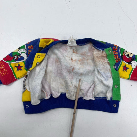 Vintage 90s Disney Mickey's Stuff For Kids Sports Snap Front Jacket Sz 6-9M