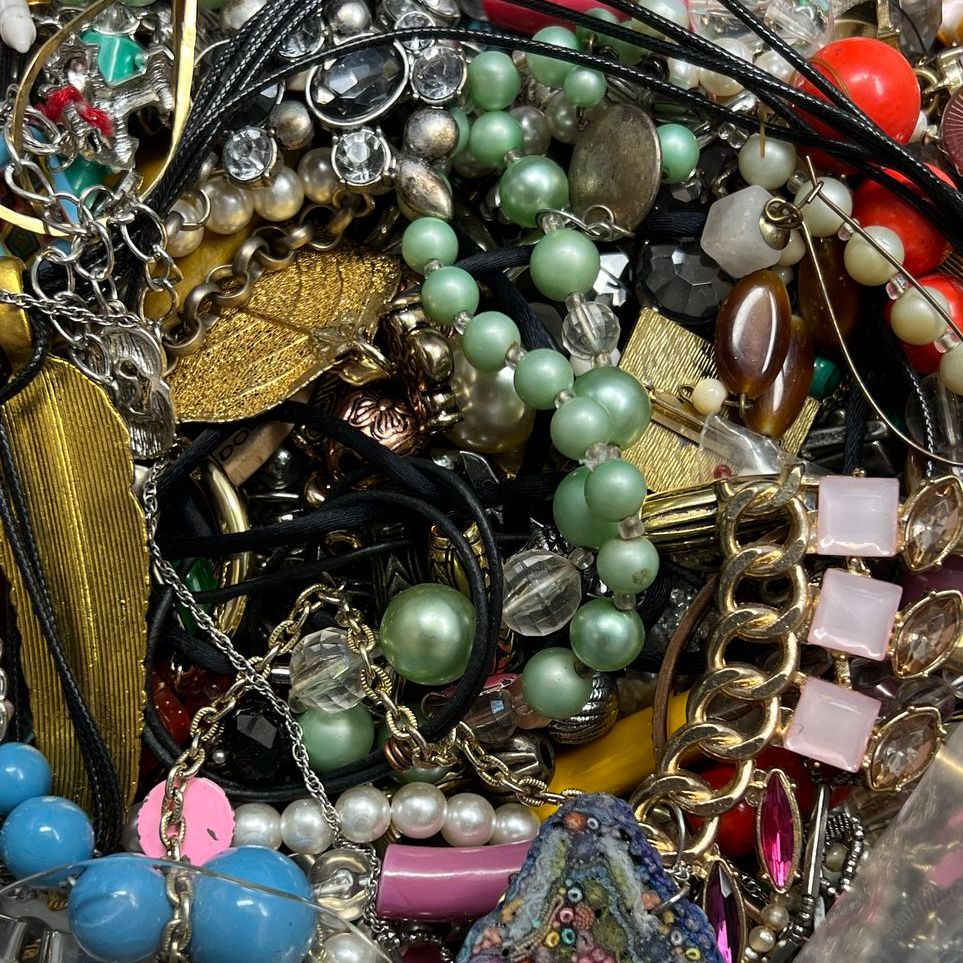 5 Lbs Broken for Crafts Costume Jewelry Grab Bag