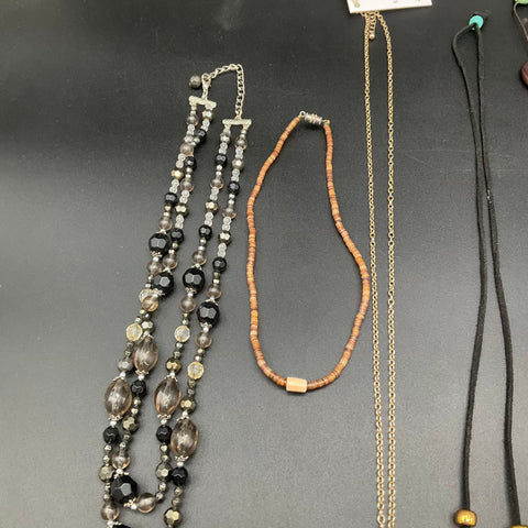 Chico's J.Jill Noonday Boho Beaded Necklace Jewelry Lot Filigree Elephant Heart