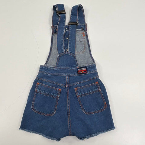 Vintage Braxton Jeans Kids Denim Shortalls Romper Blue Overalls Size 6/7