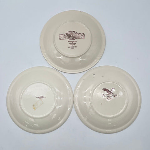 Vernon Kilns Commemorative Plates Lot 3 Douglas Aircraft Arkansaw Presidential