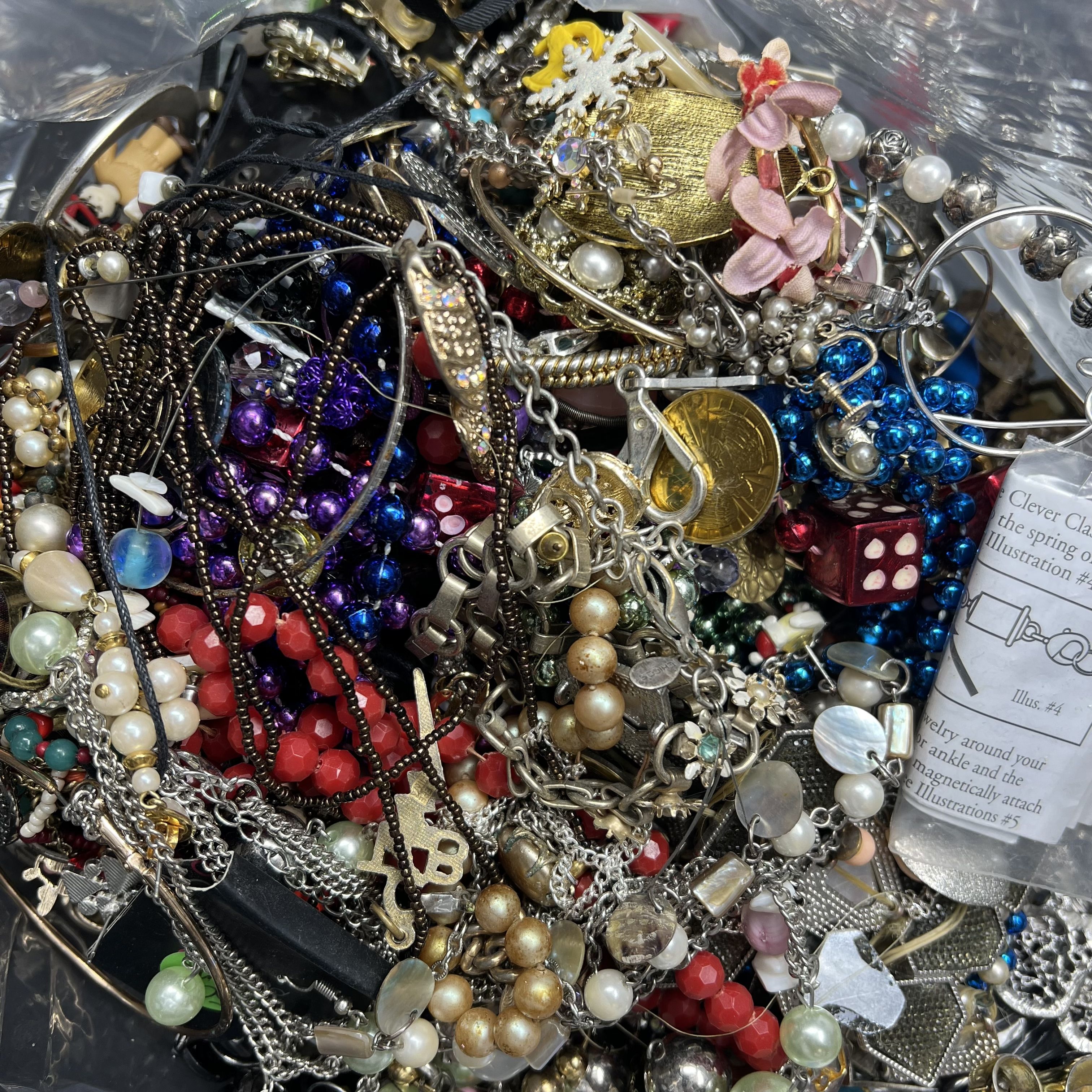 5LB Damaged Incomplete Broken Loose Jewelry Mix for Crafts Repair