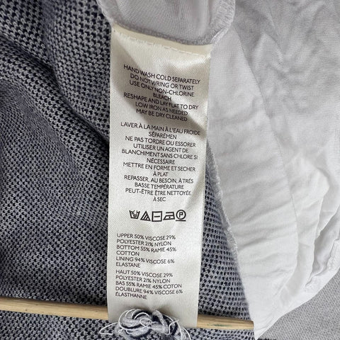 Anthropologie NWT Gray V-Neck Sweater Vest Ruffle Hem Dress Women's S