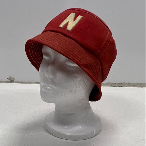 Vintage 90s Nebraska Cornhuskers Men's Red Bucket Hat Crusher Hat Felt Letter N