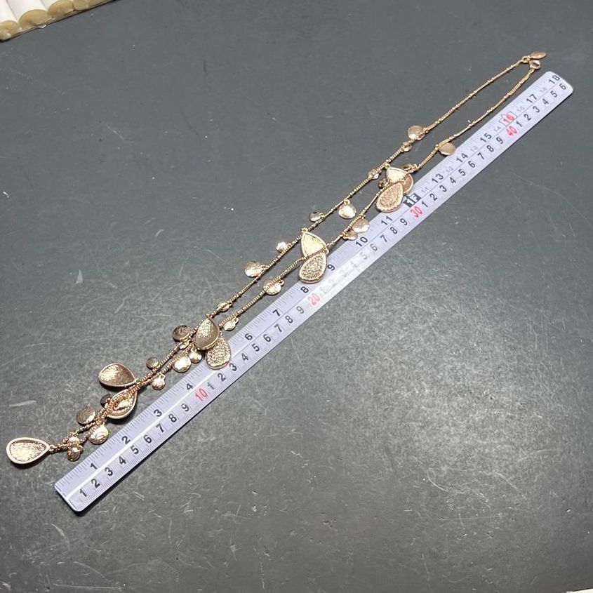 Ann Taylor Rhinestone Rose Gold tone Necklace