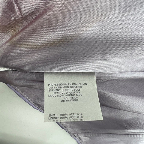 Vintage 90s Jessica McClintock Gunne Sax Purple High-Low Tulle Dress USA Sz 7