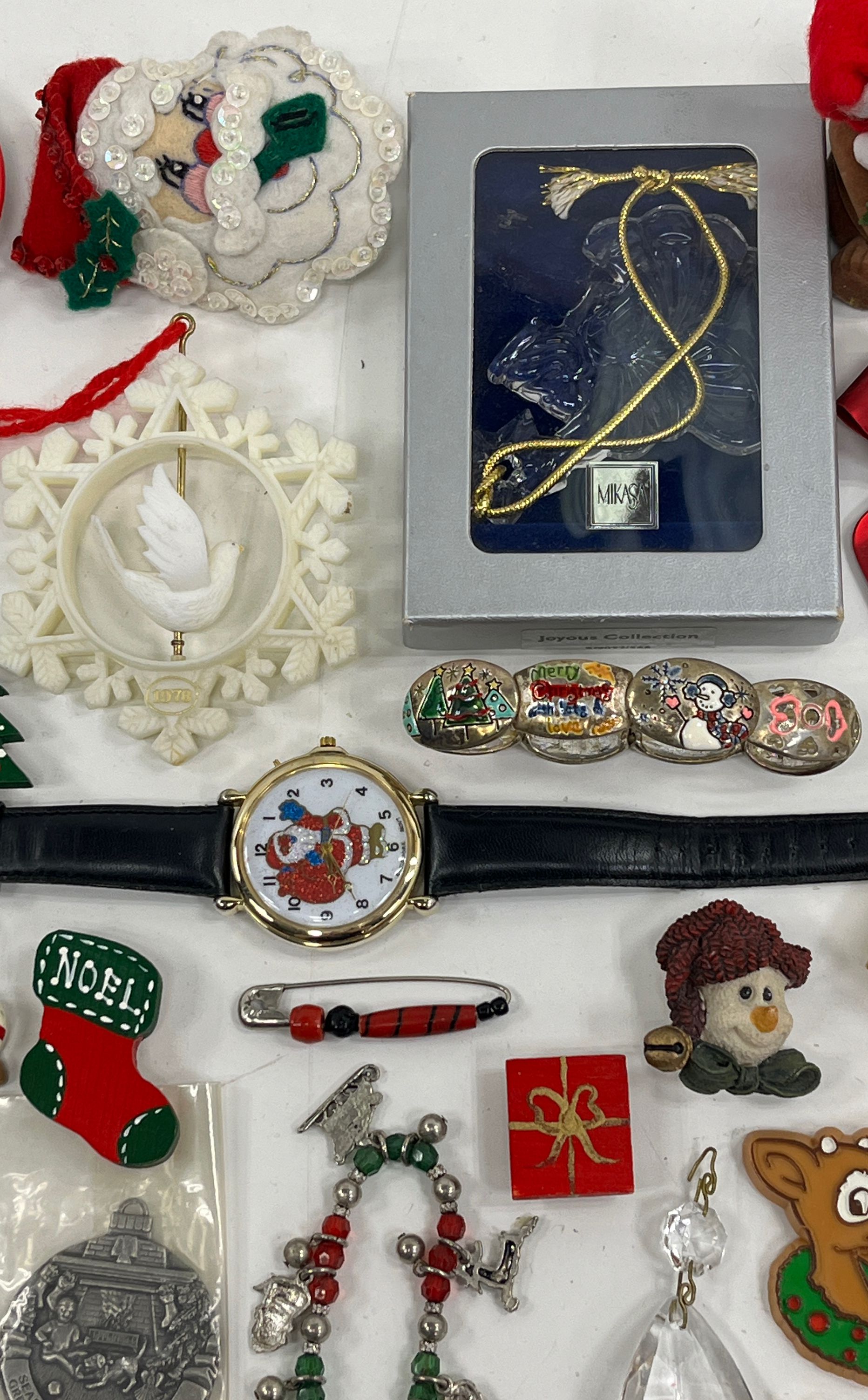 Assorted Costume Jewelry Christmas Themed Mixed Metals Styles Conditions