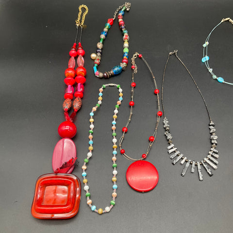 Teresa Goodall Chico's Statement Beaded Fashion Jewelry Lot of 9 Necklaces