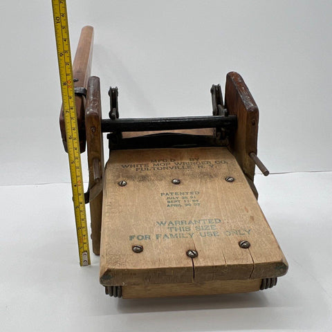Antique White Mop Wringer Co Wood Cast Iron No 2 Mop Wringer Early 1900s