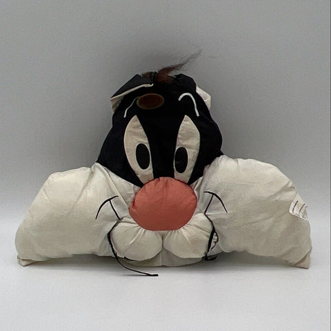 Looney Tunes Play By Play Sylvester the Cat Face Plush Pillow 1994 Vintage