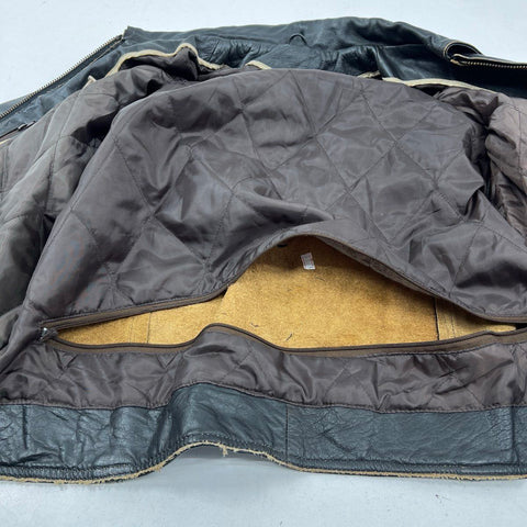 Carroll Original Wear Men's Black Leather Logan Coach Trailers Jacket Sz XL