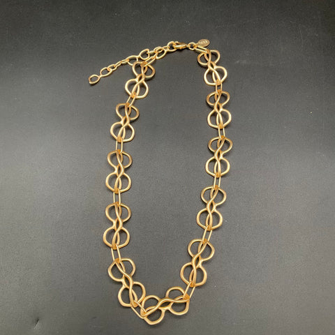 Tura 85th Anniversary Matte Gold Tone Eyeglass Holder Necklace 16-18 Inch