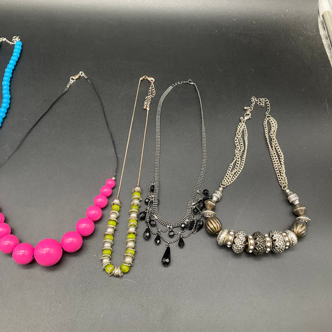 Vintage & Modern Costume Jewelry Lot of 10 Necklaces Beads Pendants