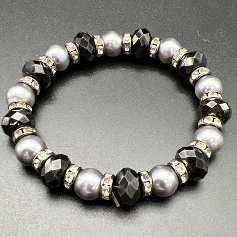 Mixed Style Beaded Boho Rhinestone Stretch Bracelets Wearable Jewelry Lot of 30