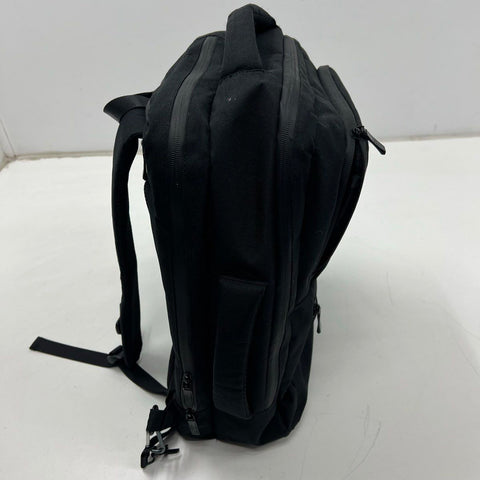 Jack Abrahams Black Canvas Laptop Travel Backpack Multi Pocket USB Port