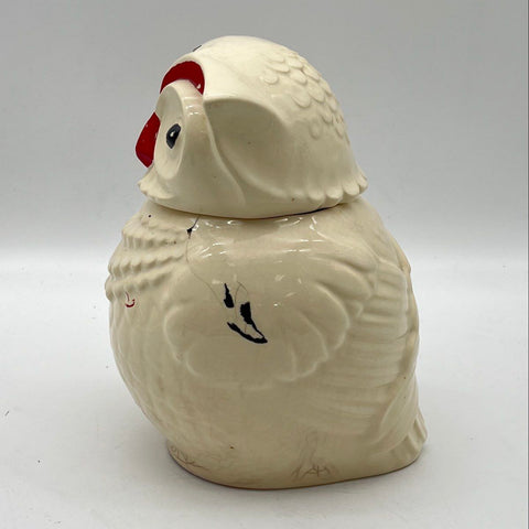 Vintage Owl Cookie Jar Hand-Painted Ceramic Kitchen Canister 10 Inch