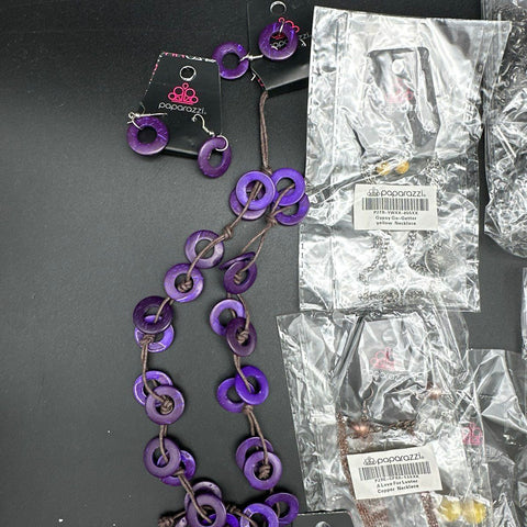 Paparazzi Fashion Jewelry Lot 17 Pieces Necklaces Earrings Bracelets Mixed
