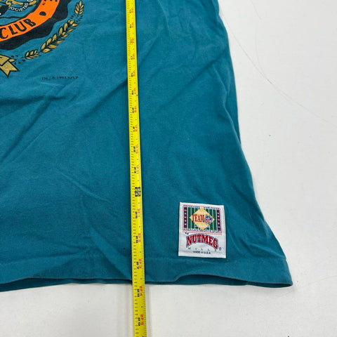 Vintage 1993 Miami Dolphins NFL Member Club T-Shirt Single Stitch Nutmeg XL