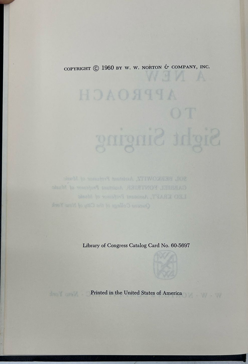 Lot Of 2 Vocal Music Books "Emergent Voice" & "A New Approach to Sight Singing"