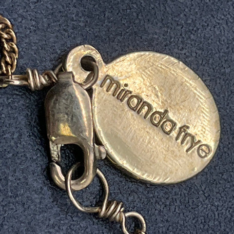 Miranda Frye Gold Filled Circle Pendant Station Chain Necklace 18" 3.1g