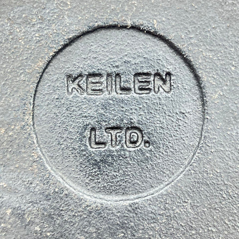 Keilen Ltd 12 Inch Cast Iron Skillet 17" Overall Length Dual Pour Spouts