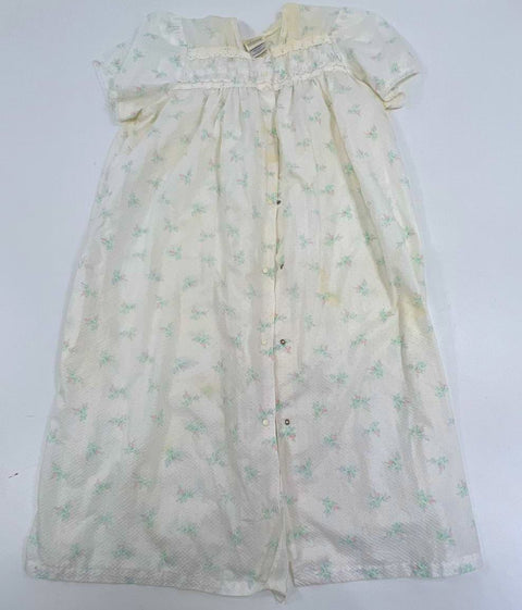 Lot 2 Vintage 90s Adonna Amanda Stewart Floral Lace Nightgown Robe Duster Gown