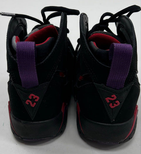 Nike Air Jordan 7 Retro GS Raptors Black True Red Purple Kids Shoes Size 6Y