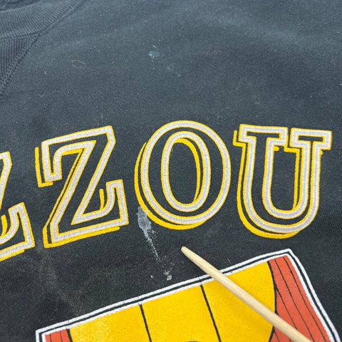 Vintage 90s Mizzou Tigers Basketball Russell Athletic Sweatshirt Made USA Sz XL