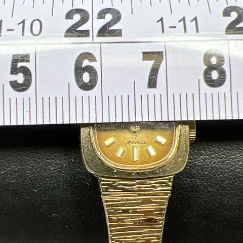 Vintage Waltham Gold Plate Analog Wristwatch Ticking