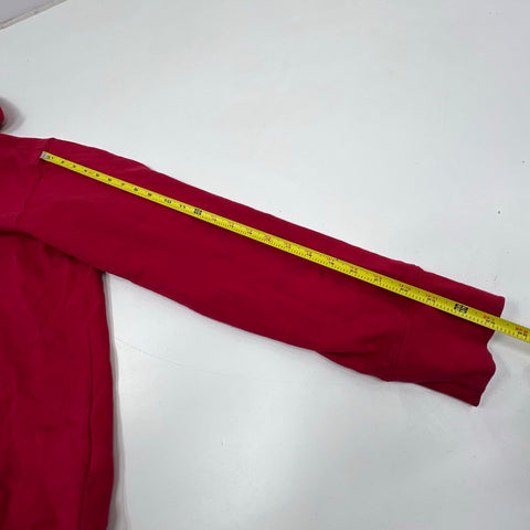 True Religion Men's Red Core Zip Up Buddha Graphic Hoodie Size XXL