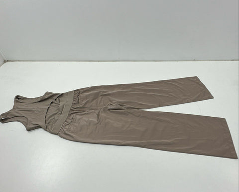 Victoria's Secret Women's Taupe Sleeveless Wide Leg Jumpsuit Back Cutout Sz L