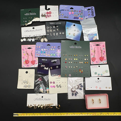 Mixed Costume Jewelry Earring Lot Claire's Wild Fable LOFT Target 1 Lb