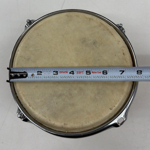 Single Bongo Drum 8-Inch Stave Wood Shell Percussion Natural Finish