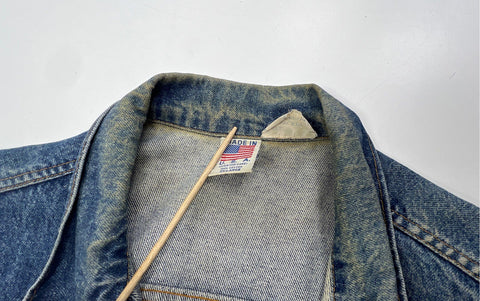 Vintage 90s AOH Ancient Order of Hibernians Denim Trucker Jacket USA Sz 2XL