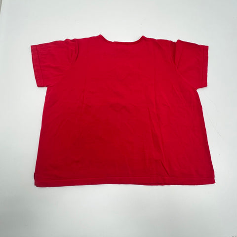 Quacker Factory Red Vintage Y2K Beaded Heart Short Sleeve Sweater Women's 3X