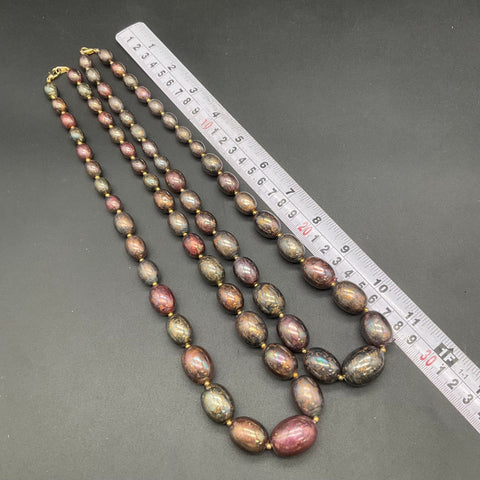 Vintage 1980s Jewel Tone Costume Jewelry Lot Necklaces Earrings 9 Pcs