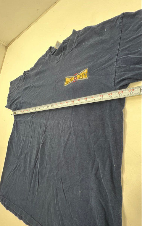 Vintage 90s Iron Bolt 100% Beef Bodybuilder Graphic T-Shirt Sz XL